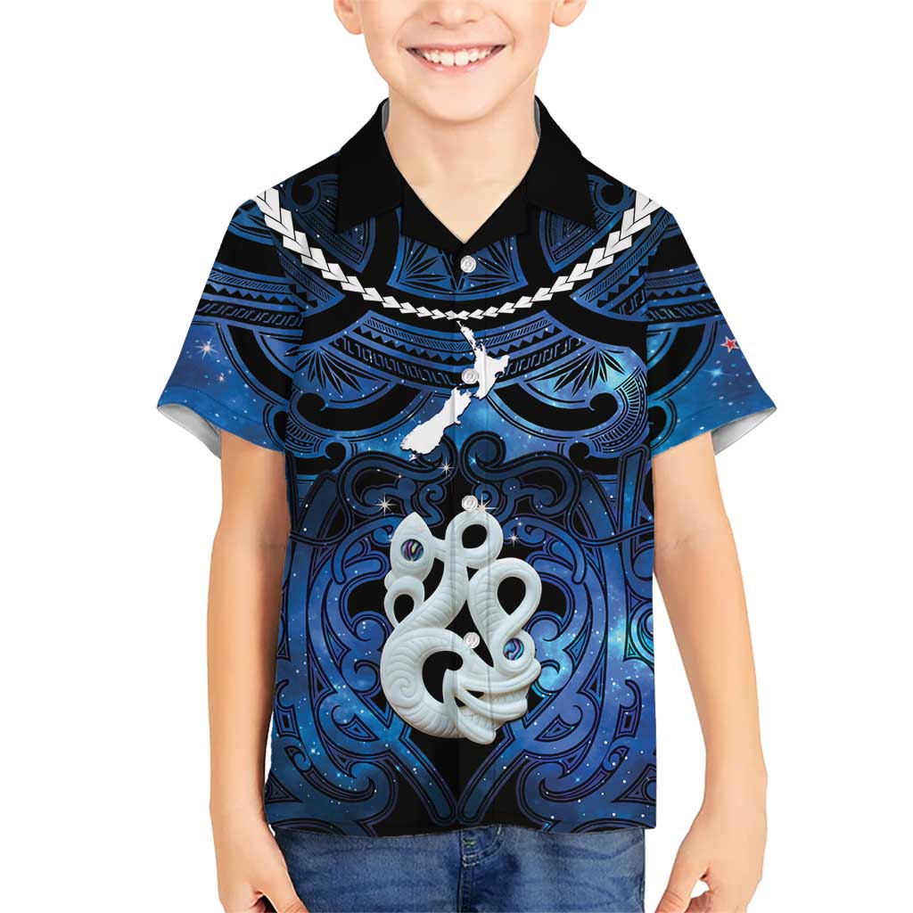 Personalized Maori Matariki Manaia Hawaiian Shirt Maori Kowhaiwhai Pattern Galaxy