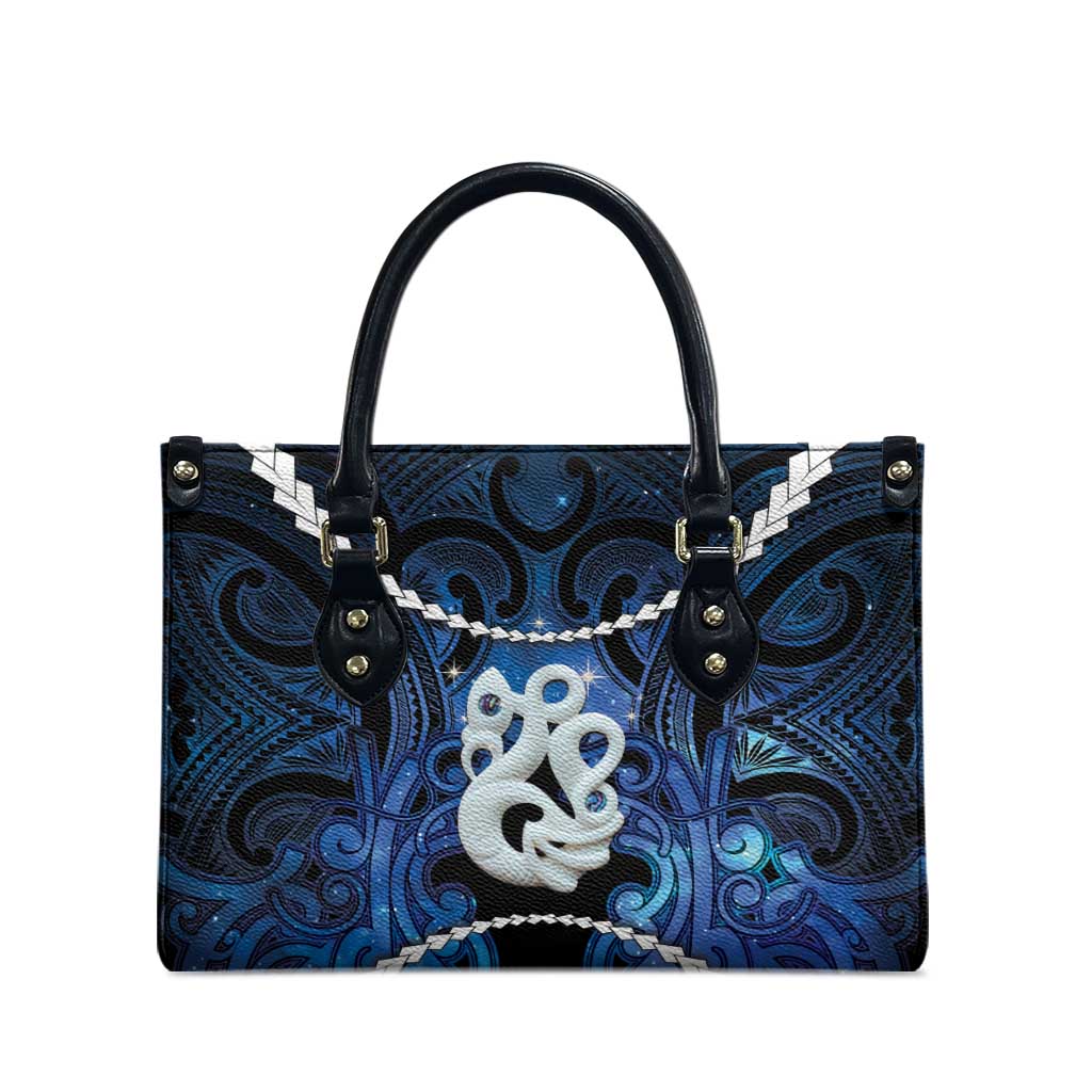 Maori Matariki Manaia Leather Bag Maori Kowhaiwhai Pattern Galaxy LT01 - Polynesian Pride