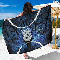 Maori Matariki Manaia Sarong Maori Kowhaiwhai Pattern Galaxy LT01 One Size 44 x 66 inches Blue - Polynesian Pride