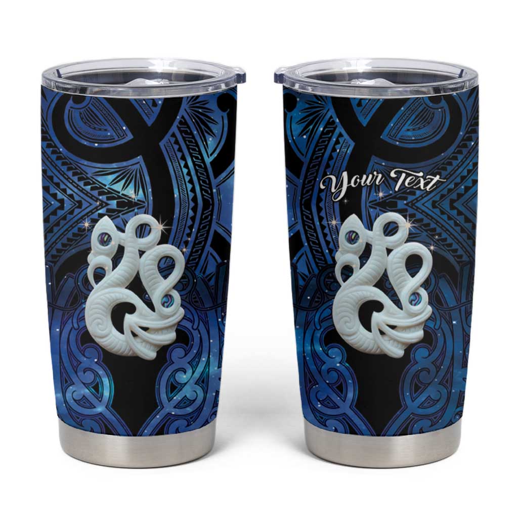 Personalized Maori Matariki Manaia Tumbler Cup Maori Kowhaiwhai Pattern Galaxy