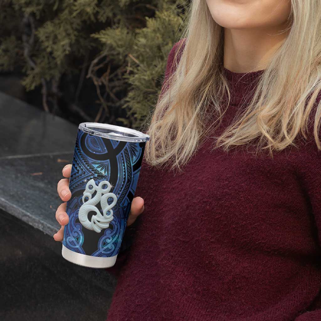 Personalized Maori Matariki Manaia Tumbler Cup Maori Kowhaiwhai Pattern Galaxy LT01 - Polynesian Pride