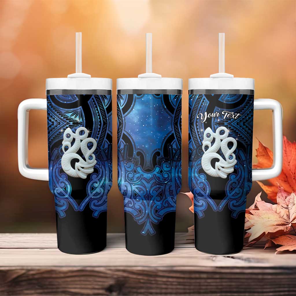 Personalized Maori Matariki Manaia Tumbler With Handle Maori Kowhaiwhai Pattern Galaxy LT01 - Polynesian Pride