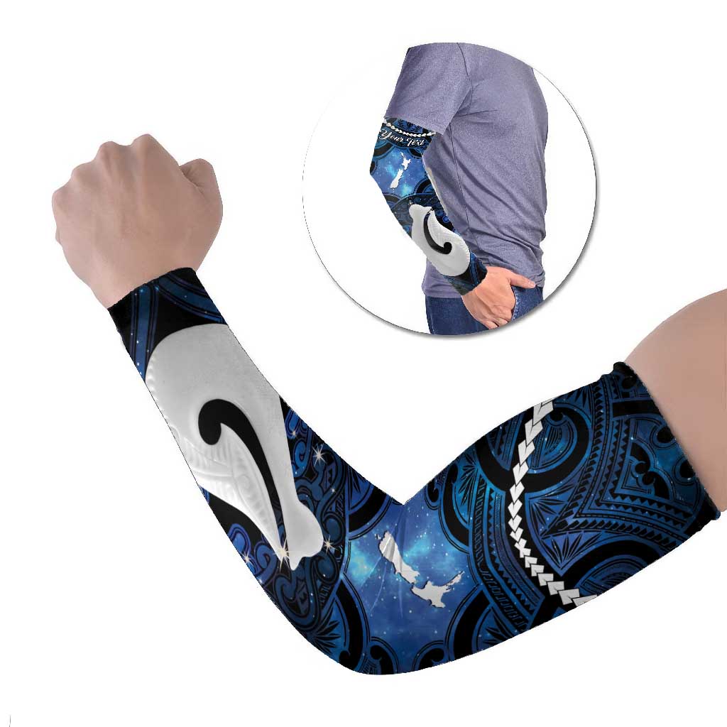 Personalized Maori Matariki Hei Matau Arm Sleeves Maori Kowhaiwhai Pattern Galaxy