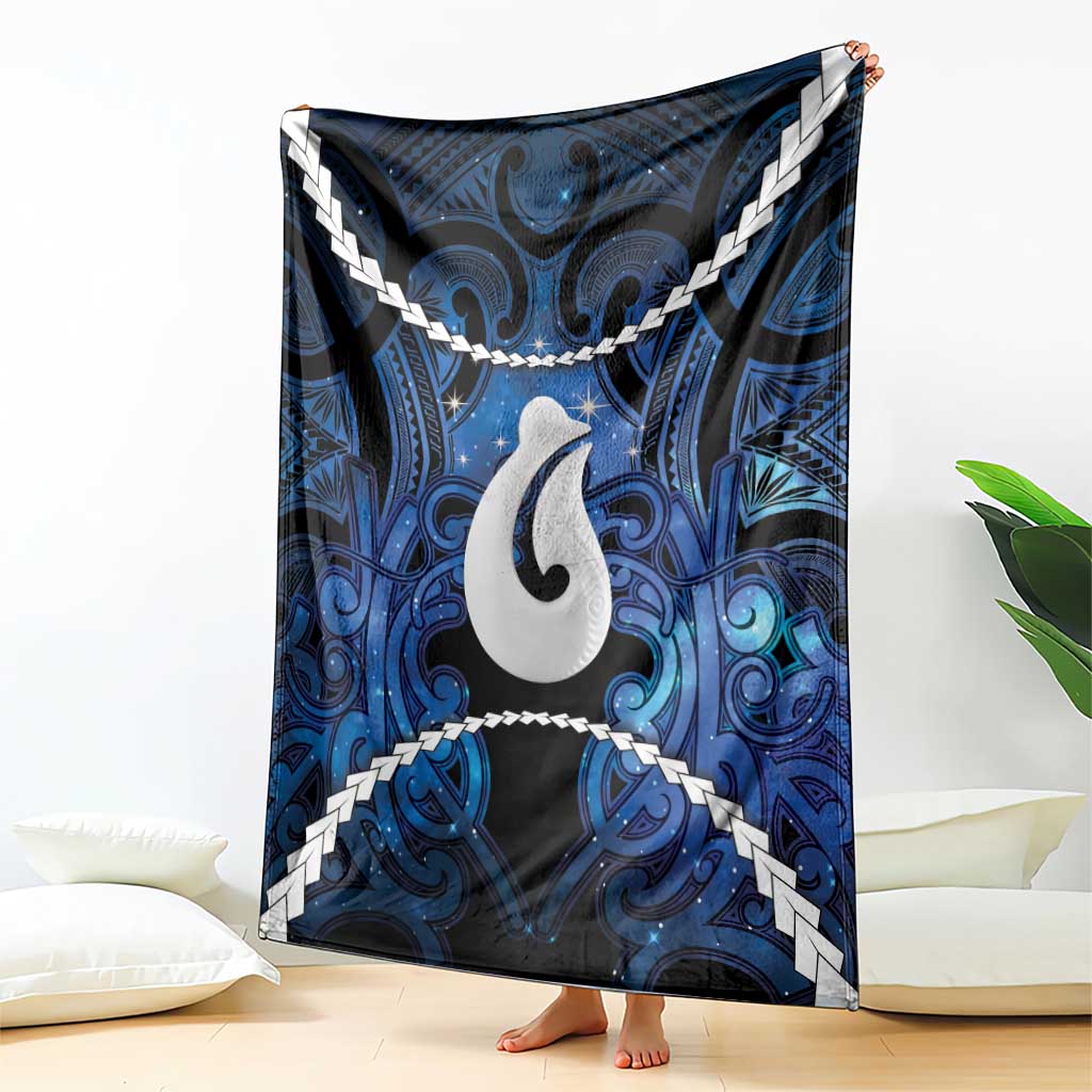 Maori Matariki Hei Matau Blanket Maori Kowhaiwhai Pattern Galaxy LT01 - Polynesian Pride