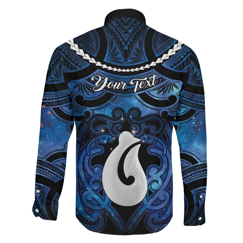 Personalized Maori Matariki Hei Matau Family Matching Off Shoulder Maxi Dress and Hawaiian Shirt Maori Kowhaiwhai Pattern Galaxy