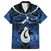Personalized Maori Matariki Hei Matau Family Matching Summer Maxi Dress and Hawaiian Shirt Maori Kowhaiwhai Pattern Galaxy