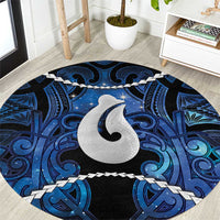 Maori Matariki Hei Matau Round Carpet Maori Kowhaiwhai Pattern Galaxy