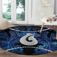 Maori Matariki Hei Matau Round Carpet Maori Kowhaiwhai Pattern Galaxy