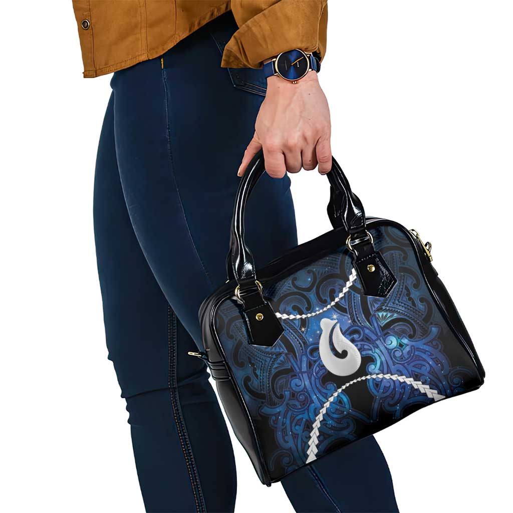 Maori Matariki Hei Matau Shoulder Handbag Maori Kowhaiwhai Pattern Galaxy LT01 - Polynesian Pride