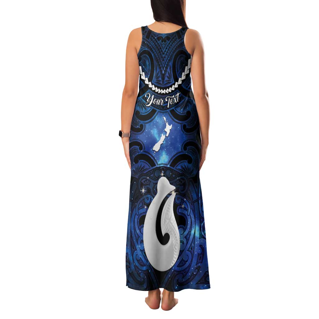 Personalized Maori Matariki Hei Matau Tank Maxi Dress Maori Kowhaiwhai Pattern Galaxy LT01 - Polynesian Pride