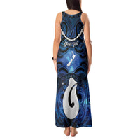 Personalized Maori Matariki Hei Matau Tank Maxi Dress Maori Kowhaiwhai Pattern Galaxy LT01 - Polynesian Pride