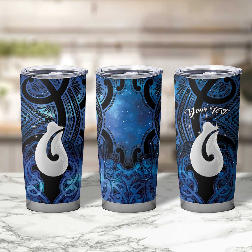 Personalized Maori Matariki Hei Matau Tumbler Cup Maori Kowhaiwhai Pattern Galaxy LT01 - Polynesian Pride