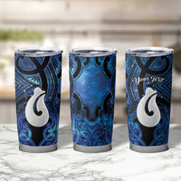 Personalized Maori Matariki Hei Matau Tumbler Cup Maori Kowhaiwhai Pattern Galaxy LT01 - Polynesian Pride
