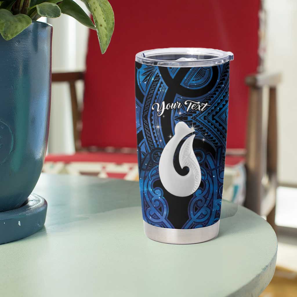 Personalized Maori Matariki Hei Matau Tumbler Cup Maori Kowhaiwhai Pattern Galaxy LT01 - Polynesian Pride