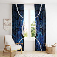 Maori Matariki Hei Matau Window Curtain Maori Kowhaiwhai Pattern Galaxy