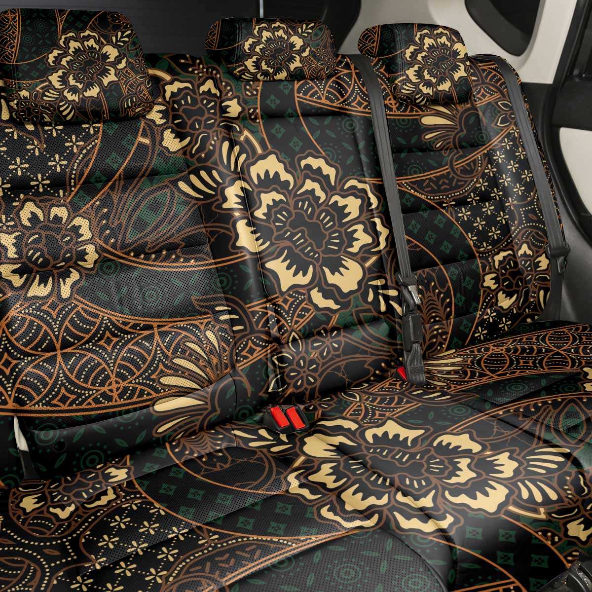 Indonesian Batik Pattern Vintage Brown Back Car Seat Cover LT01 - Polynesian Pride