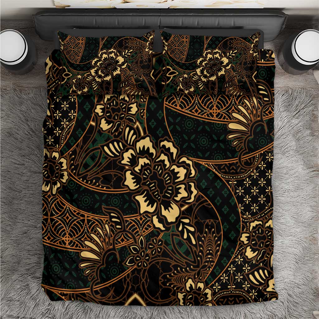 Indonesian Batik Pattern Vintage Brown Bedding Set