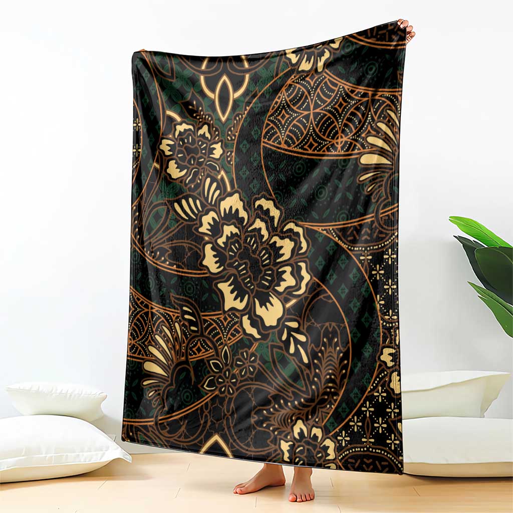 Indonesian Batik Pattern Vintage Brown Blanket