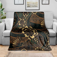 Indonesian Batik Pattern Vintage Brown Blanket