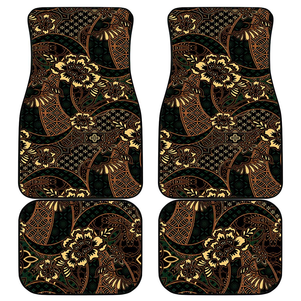 Indonesian Batik Pattern Vintage Brown Car Mats