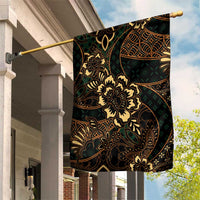 Indonesian Batik Pattern Vintage Brown Garden Flag