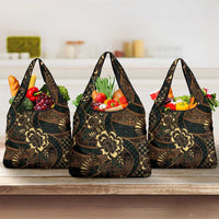 Indonesian Batik Pattern Vintage Brown Grocery Bag