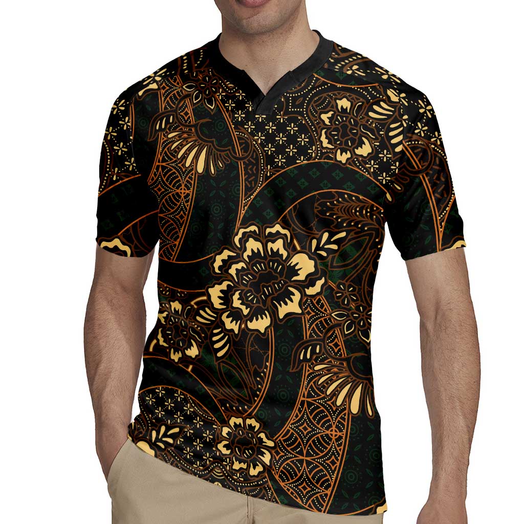 Indonesian Batik Pattern Vintage Brown Rugby Jersey