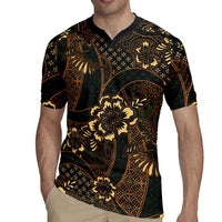Indonesian Batik Pattern Vintage Brown Rugby Jersey