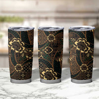 Indonesian Batik Pattern Vintage Brown Tumbler Cup LT01 - Polynesian Pride