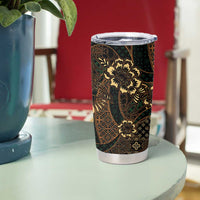 Indonesian Batik Pattern Vintage Brown Tumbler Cup LT01 - Polynesian Pride