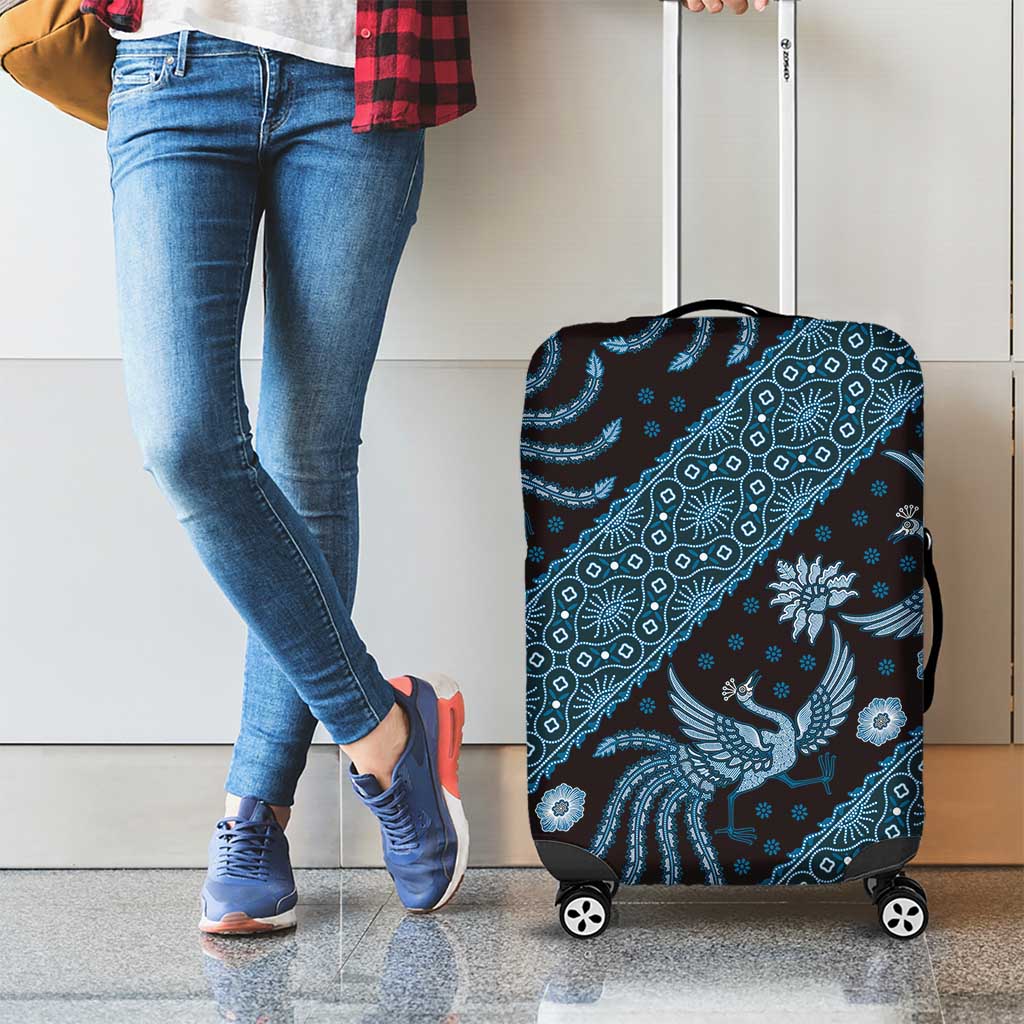 Indonesia Batik Pattern Luggage Cover Blue Version