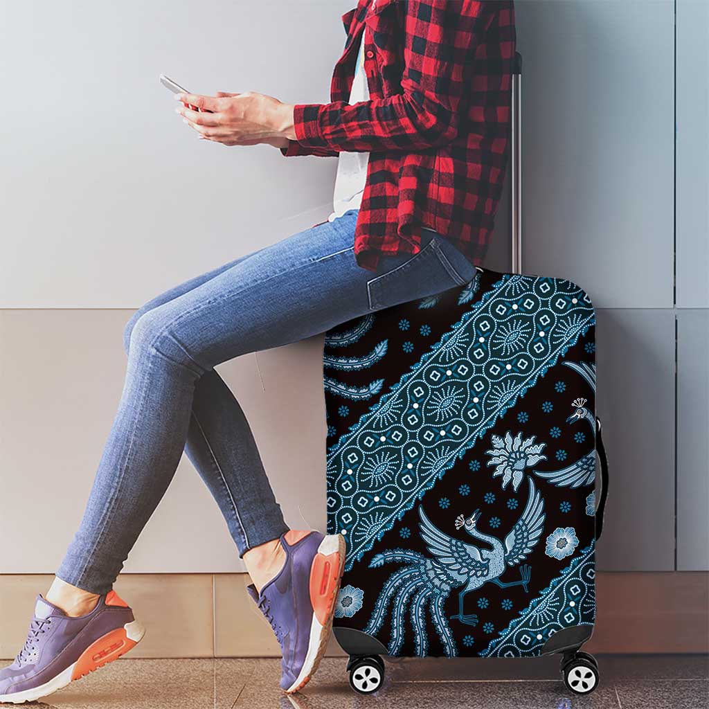 Indonesia Batik Pattern Luggage Cover Blue Version