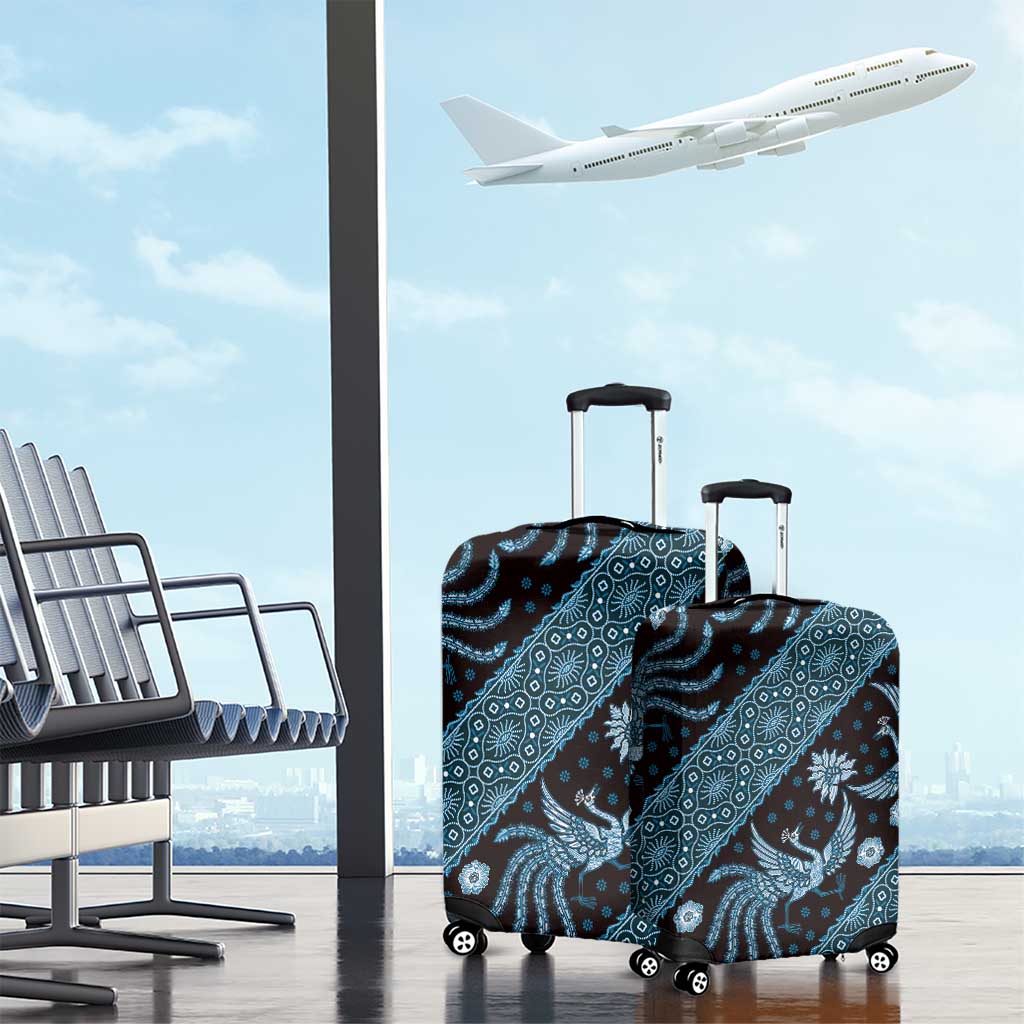 Indonesia Batik Pattern Luggage Cover Blue Version