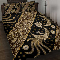 Indonesia Batik Pattern Quilt Bed Set Gold Version