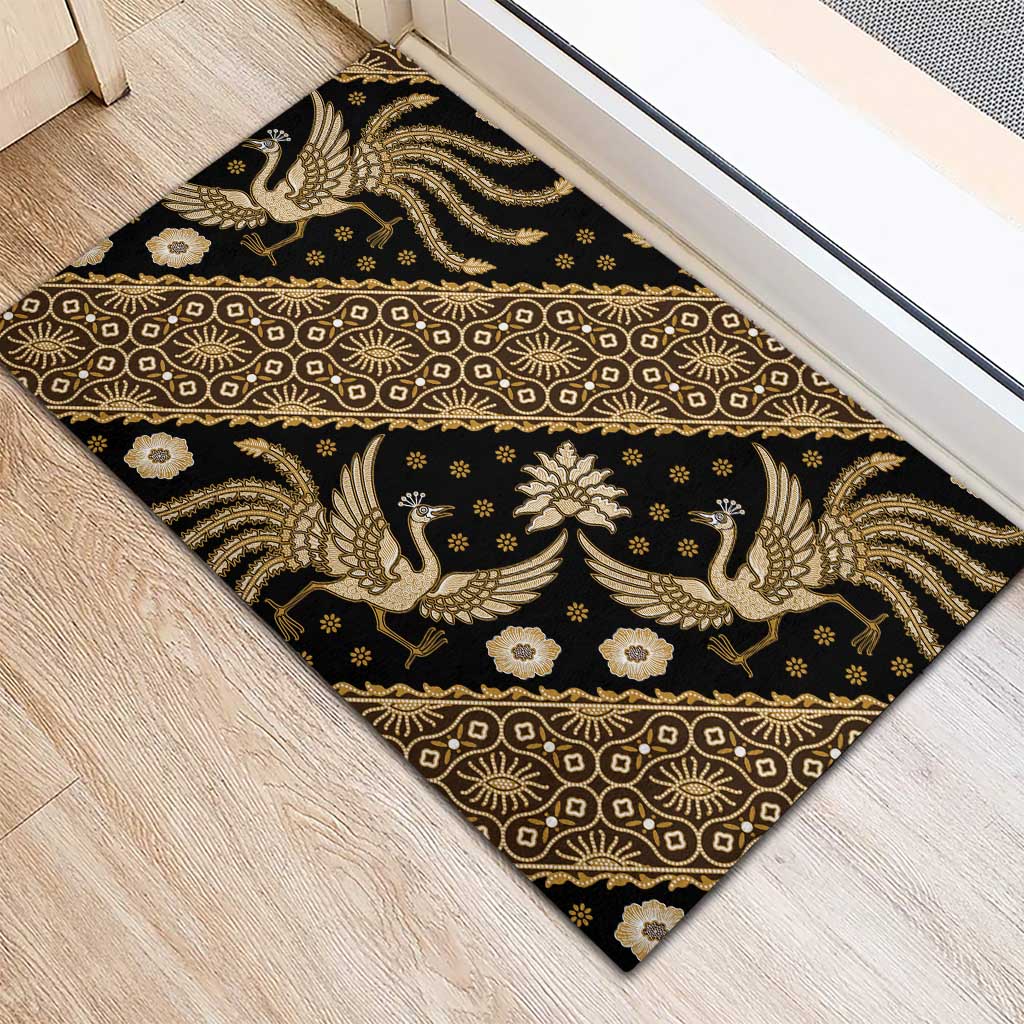 Indonesia Batik Pattern Rubber Doormat Gold Version