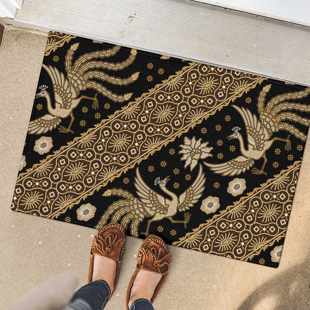 Indonesia Batik Pattern Rubber Doormat Gold Version