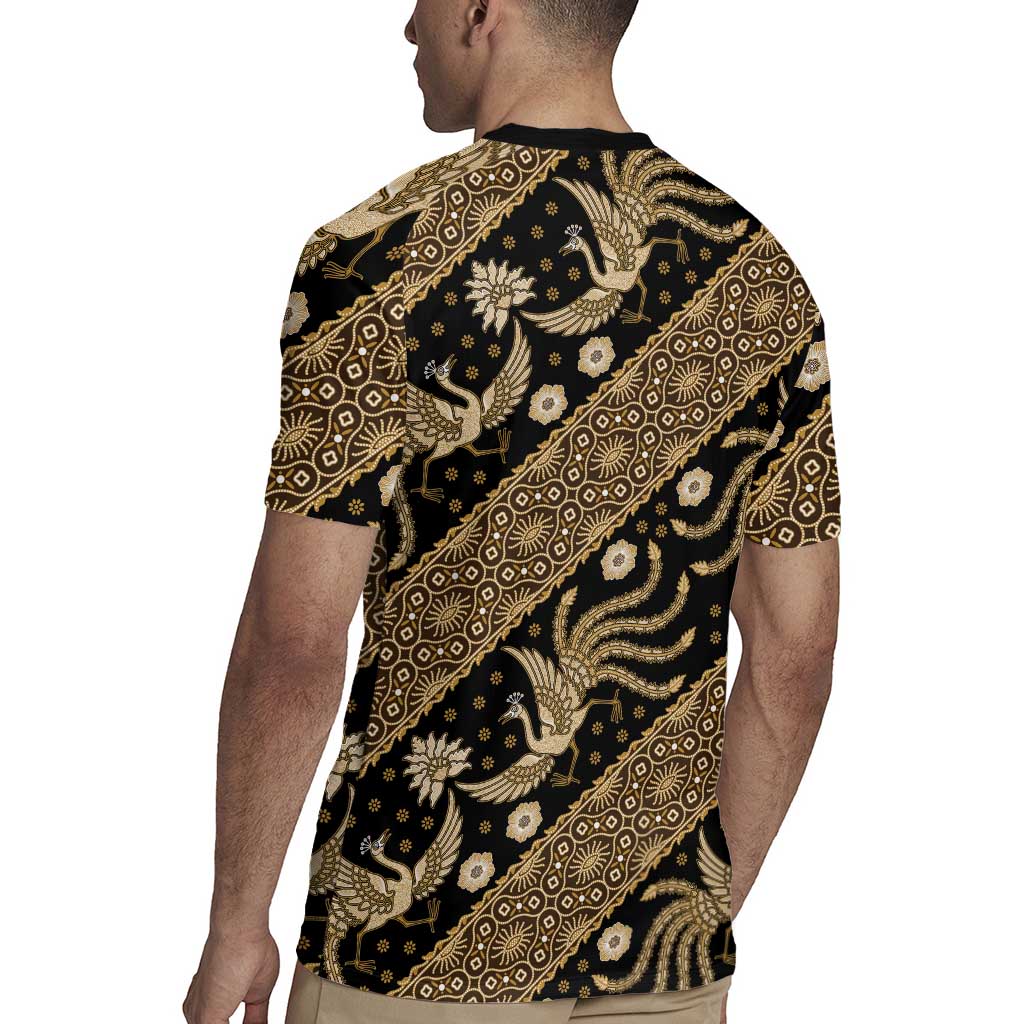 Indonesia Batik Pattern Rugby Jersey Gold Version