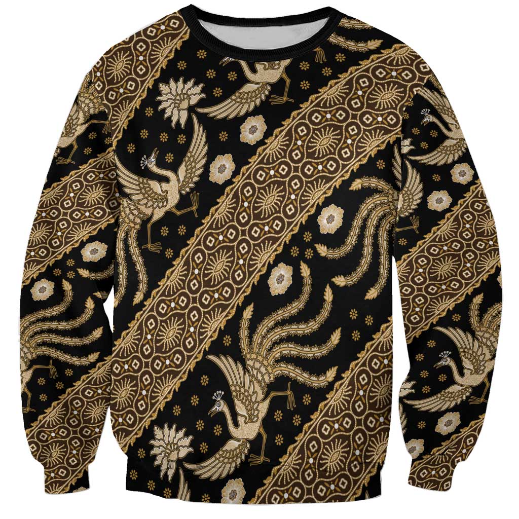 Indonesia Batik Pattern Sweatshirt Gold Version