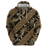 Indonesia Batik Pattern Zip Hoodie Gold Version