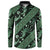 Indonesia Batik Pattern Button Sweatshirt Green Version