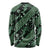 Indonesia Batik Pattern Long Sleeve Shirt Green Version