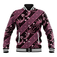 Indonesia Batik Pattern Baseball Jacket Pink Version
