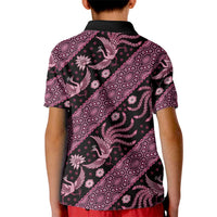 Indonesia Batik Pattern Kid Polo Shirt Pink Version