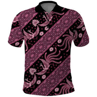 Indonesia Batik Pattern Polo Shirt Pink Version
