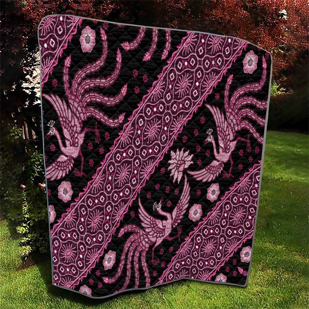 Indonesia Batik Pattern Quilt Pink Version