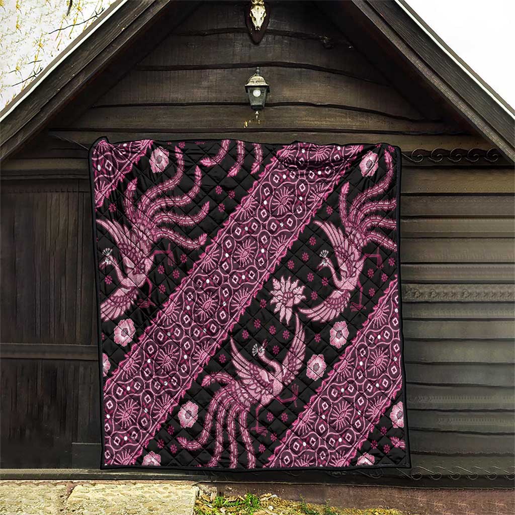 Indonesia Batik Pattern Quilt Pink Version
