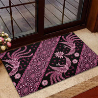 Indonesia Batik Pattern Rubber Doormat Pink Version