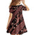 Indonesia Batik Pattern Family Matching Tank Maxi Dress and Hawaiian Shirt Red Version