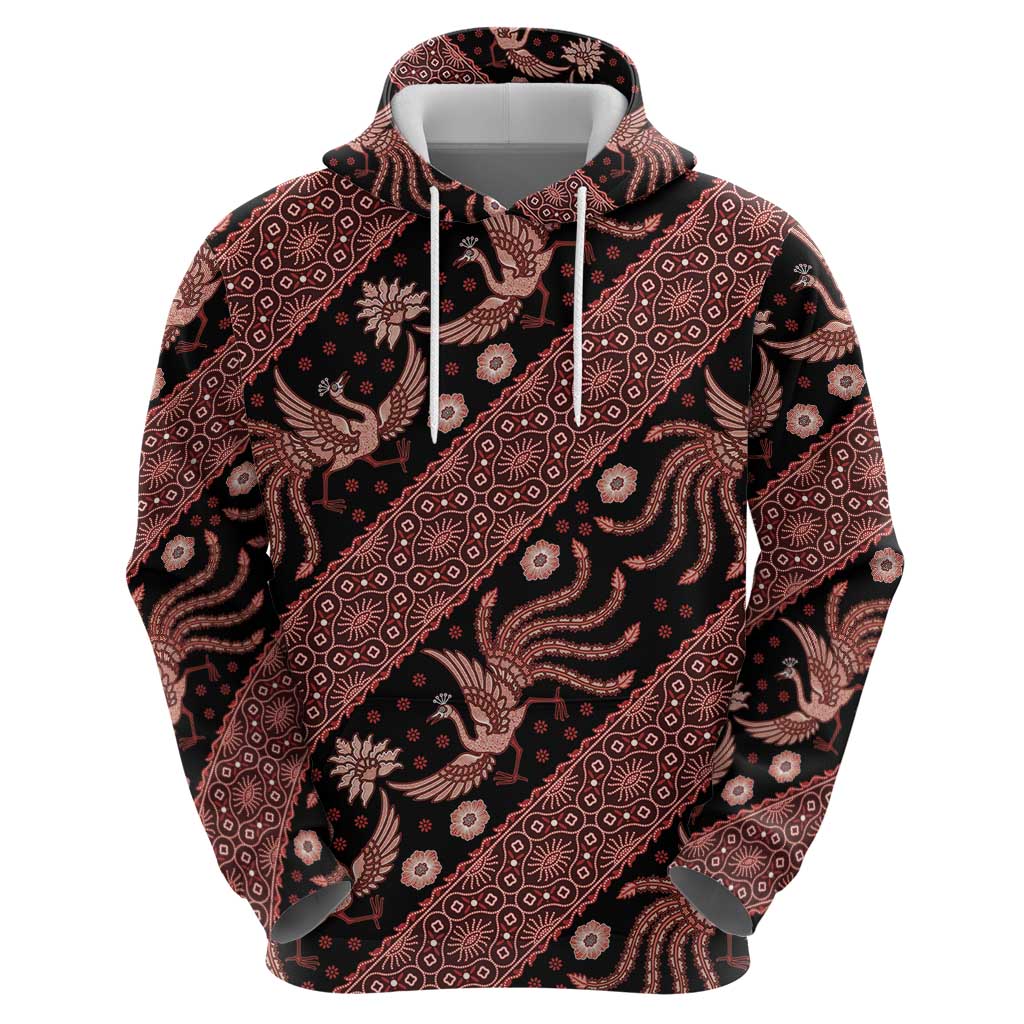 Indonesia Batik Pattern Hoodie Red Version