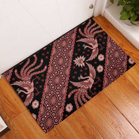 Indonesia Batik Pattern Rubber Doormat Red Version